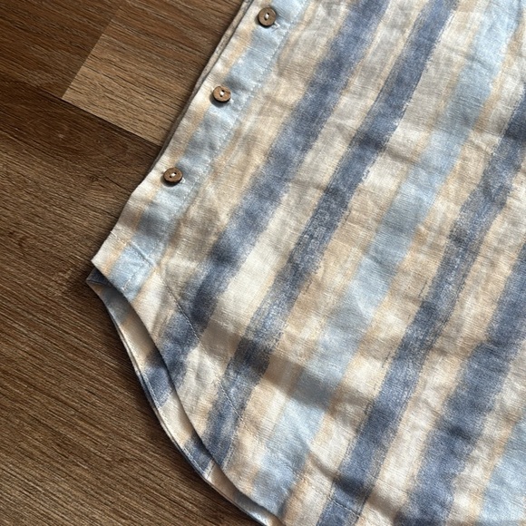 Charlie B linen Blouse Nautical NWOT - Picture 3 of 7